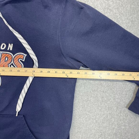 Edmonton Oilers Reebok Hoodie Mens Large L Blue Laced 3D Embroidered Logos - Picture 5 of 8